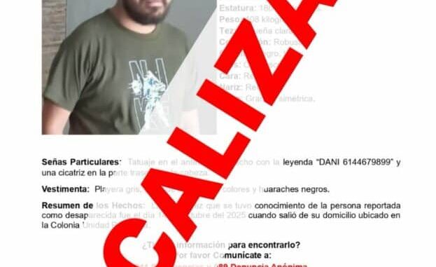 Localizan a hombre con reporte de ausencia en colonia Unidad Proletaria