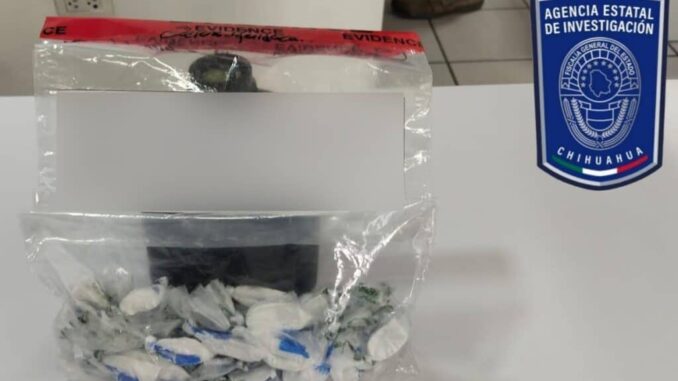 Detiene Célula BOI a mujer con más de 40 dosis de cocaína en Guachochi