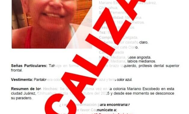 Localizan sana y salva a mujer reportada ausente en la colonia Mariano Escobedo