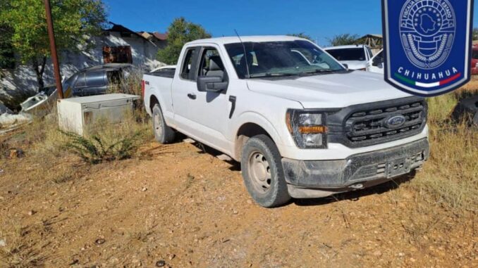 Recupera AEI en Parral pick up robada en Estados Unidos