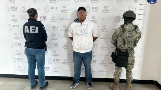 Detiene AEI a masculino acusado de violencia familiar en Cuauhtémoc