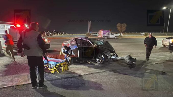 Conductor resulta lesionado tras choque en el periférico R. Almada