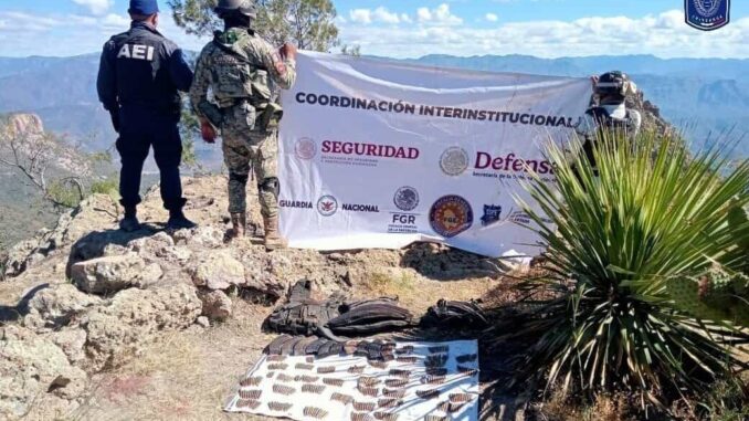 Destruye Célula BOII campamento y aseguran cartuchos y equipo táctico en Moris