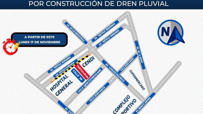 Construirá  dren pluvial en el canal o Teófilo Borunda Sur, alerta por reducción de carriles