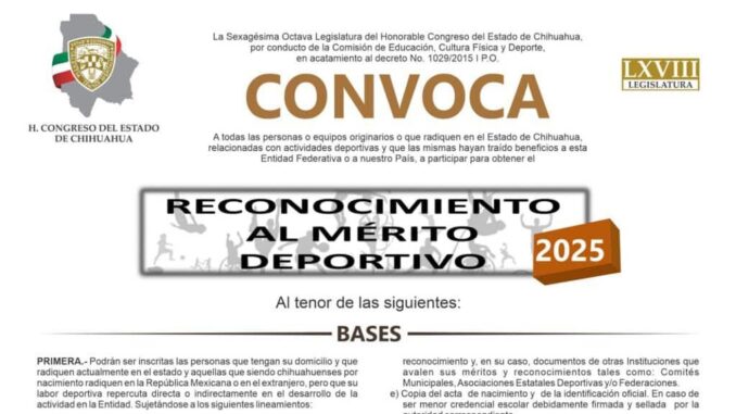 Emite Jurado del Reconocimiento al Mérito Deportivo nombres de los ganadores en su edición 2025