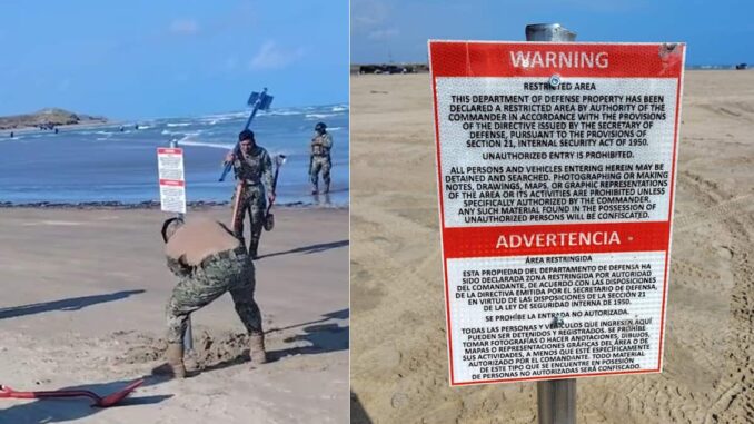 Retiran letreros ilegales de playa en Tamaulipas; SRE descarta participación de EE.UU.