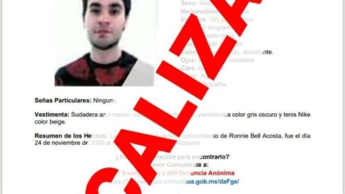 Localiza Fiscalía Centro a joven con reporte de ausencia en la ciudad de Chihuahua