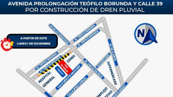 Alerta vial! Por construcción de dren pluvial reducirán circulación en calle 39 en Barrio el Bajo