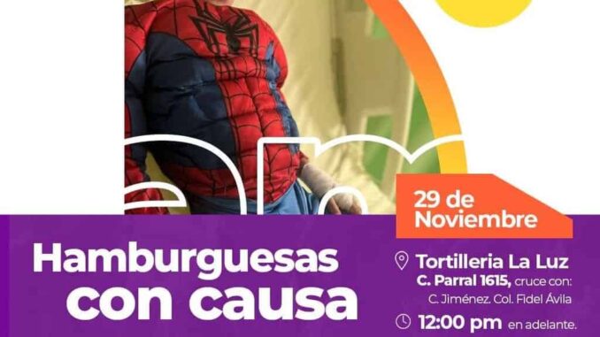 Realizan hamburguesada para ayudar a José Ismael; agentes municipales se suman