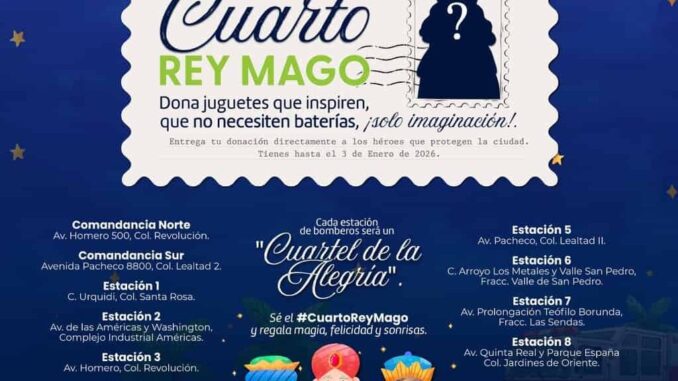 Invitan Bomberos a su colecta anual de juguetes; se llevarán a zonas vulnerables