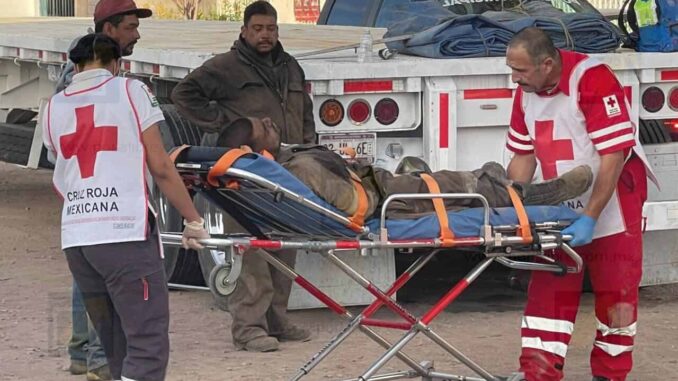 Explosión de suspensión de tráiler deja a un hombre lesionado en Villa Juárez