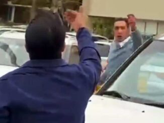 Regidor Miguel Riggs es exhibido en enfrentamiento vial; reta a golpes a un conductor 