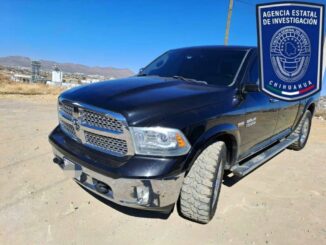 Asegura AEI en Parral camioneta robada en Estados Unidos