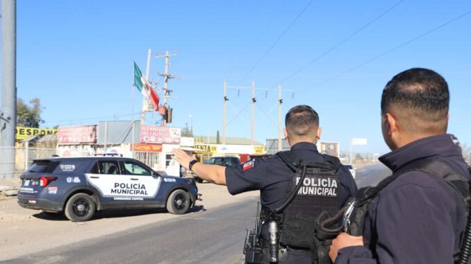 Refuerza Policía Municipal seguridad en la entrada al norte de la ciudad para recibir visitantes