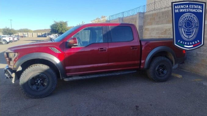 Recupera AEI en Valle de Zaragoza pick up robada en Estados Unidos