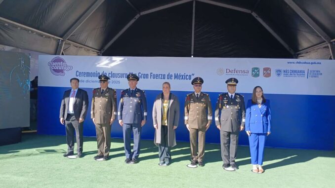 Maru Campos asiste a la ceremonia de clausura de la exposición militar “La Gran Fuerza de México”