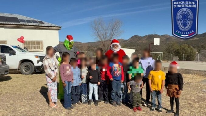 Realiza GOECHI posada navideña para niñas y niños de prescolar y primaria del Ejido Altamirano, en Janos