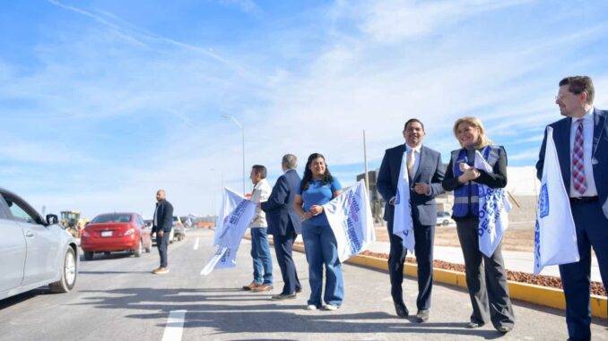Maru Campos cumple a los juarenses con entrega de la prolongación de avenida de Las Torres