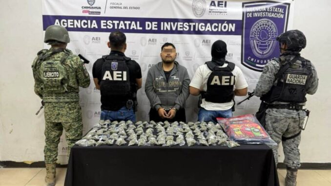 Detienen a sujeto en posesión de 92 envoltorios de mariguana