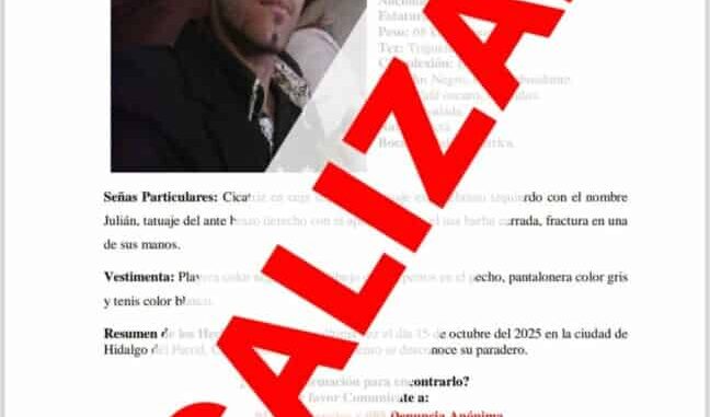 Localizan a masculino que tenía reporte de ausencia en la ciudad de Parral