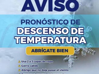 Emite Gobierno Municipal alerta preventiva por descenso de temperaturas en Chihuahua Capital