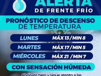 Emite Protección Civil recordatorio preventivo por descenso de temperaturas la próxima semana en Chihuahua Capital