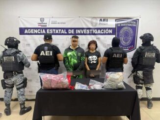 Detiene AEI a pareja durante cateo en el que se aseguró droga