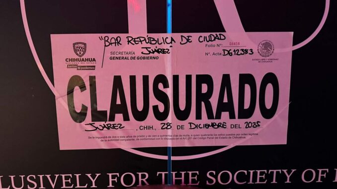 Gobernación Estatal realiza 210 inspecciones y clausura cuatro establecimientos en la última semana