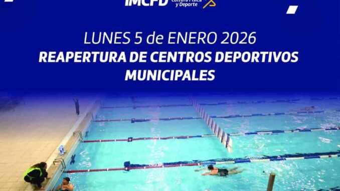 Reabrirán los centros deportivos municipales desde el lunes 5 de enero