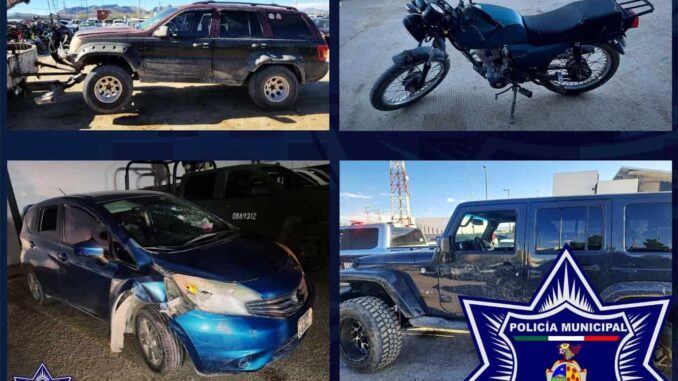 Recuperan en 24 horas cinco vehículos robados