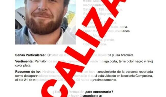 Localizan Fiscalía a masculino horas después de que se ausentó en la colonia Campesina