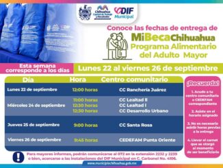 Conoce los lugares y horarios de la entrega del PAAM durante la semana del 22 al 26 de septiembre