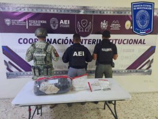 En cateo en  la colonia Junta de los Ríos asegura FGE una sustancia similar a la cocaína, una sustancia desconocida y marihuana