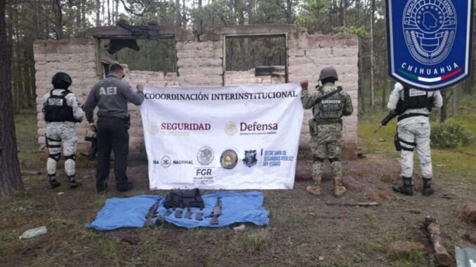 Asegura Célula BOI armas de fuego y equipo táctico en Guachochi
