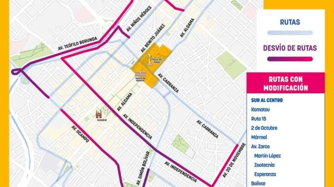 Anuncia Subsecretaría de Transporte modificaciones en rutas por fiestas patrias