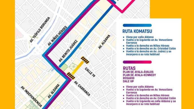 Anuncian modificaciones en rutas de transporte por festejos patrios