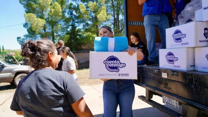 Brinda Gobierno del Estado apoyo a familias afectadas por lluvias en Casas Grandes