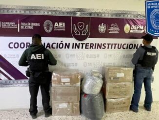 Aseguran AEI y DSPM casi 93 kilogramos de mariguana en la carretera libre a Cd. Juárez