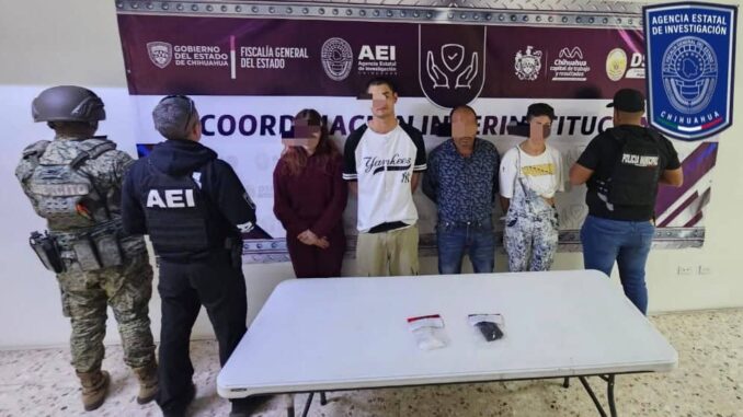 Detienen a cuatro personas con droga en la colonia Santa Rita