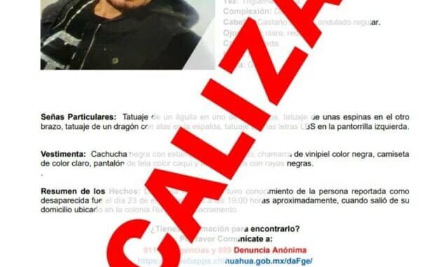 Localiza Fiscalía de Distrito Zona Centro a dos hombres con reporte de ausencia