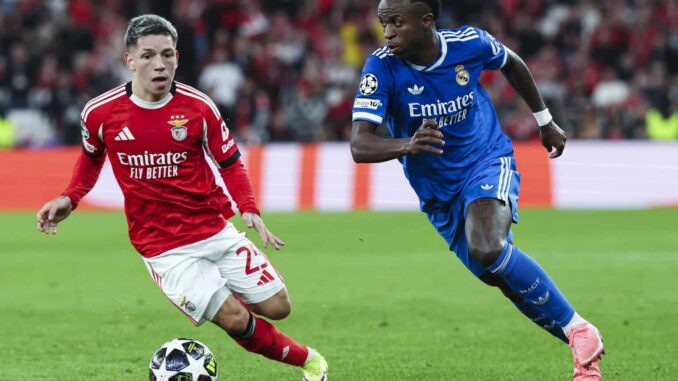 UEFA estudia el presunto incidente racista contra Vinicius en el Real Madrid vs Benfica