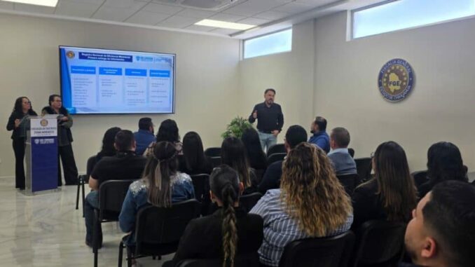 Fortalece Fiscalía de Distrito Zona Noroeste sus procesos internos mediante capacitación en el Registro Nacional de Eficiencia Ministerial