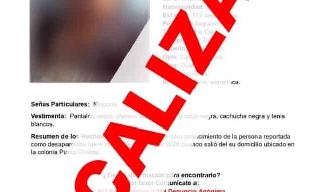 Localizan a menor de edad que contaba con reporte de ausencia