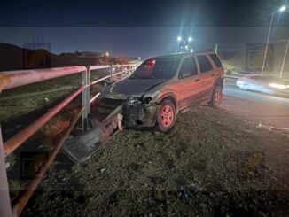 Accidente en el R. Almada deja conductor lesionado
