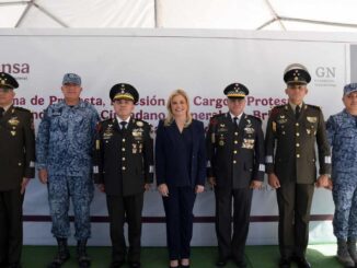 Maru Campos acude como invitada especial a la toma de protesta del nuevo coordinador estatal de la Guardia Nacional