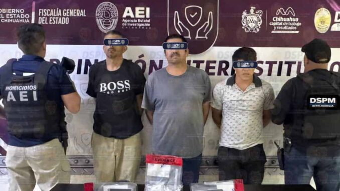 Investigadores de la Policía Municipal participan en detención de tres sujetos con cristal