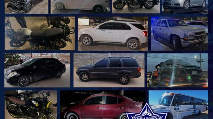Aseguran 15 vehículos robados durante operativo en distintos sectores