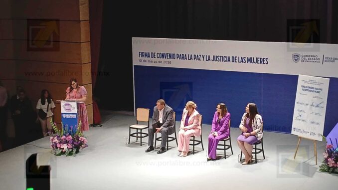 Maru Campos encabeza firma del Convenio para la paz y la justicia de las mujeres