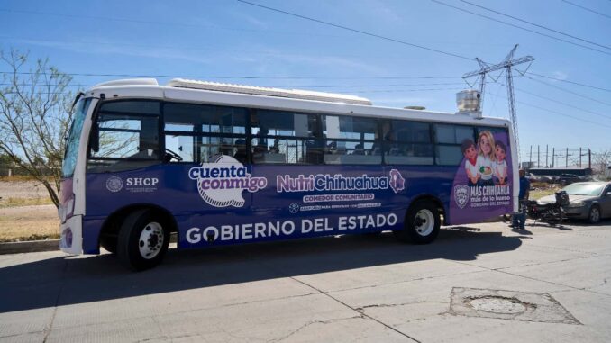 Llega comedor móvil de NutriChihuahua a colonia El Porvenir