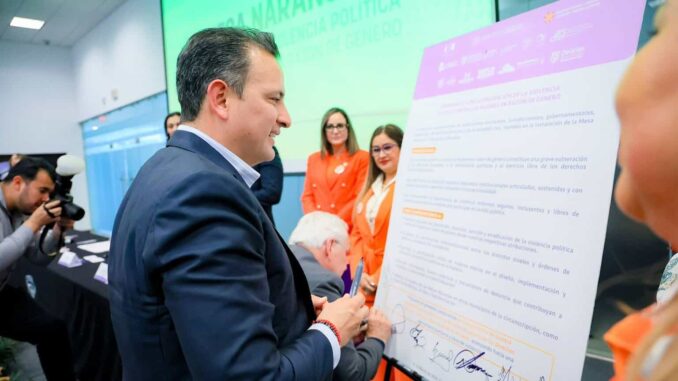 Firman alcalde y organismos interinstitucionales instalación de Mesa Naranja para prevenir la violencia política de género